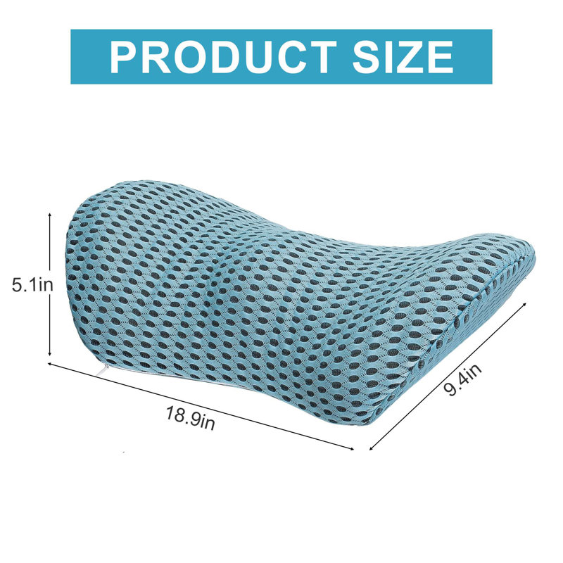 Coussin lombaire ergonomique en mousse à mémoire de forme pour chaise de bureau et siège d'auto, Noir, noir, noir, noir