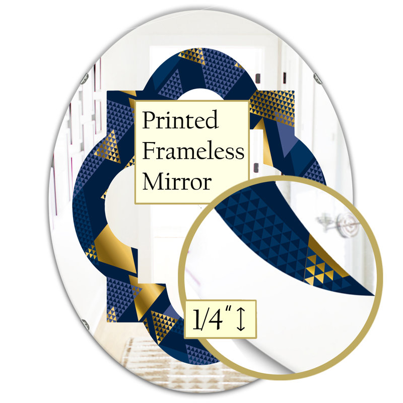 Miroir mural éclectique sans cadre Waves, H 31,5 po x l 23,7 po