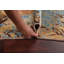 Tapis oriental abstrait à teinture végétale 5 x 8 po