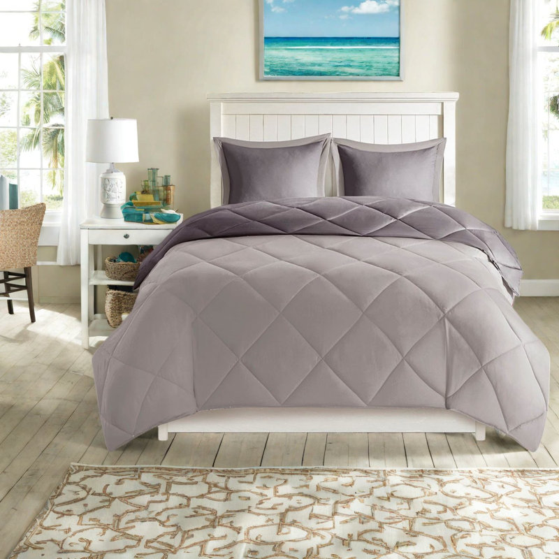 Reversible 3m Scotchgard Bedding Sets, Polyester Comfort With Diamond Quilting For Home