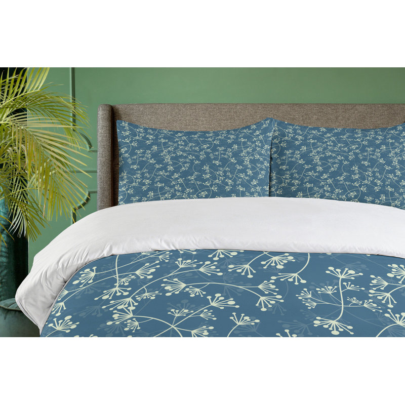 Traditional Polyester Floral Duvet Cover