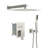 10 Inch Shower Head Rain Shower System with Push Button Diverter Wall Mounted Shower Combo Set-104881572