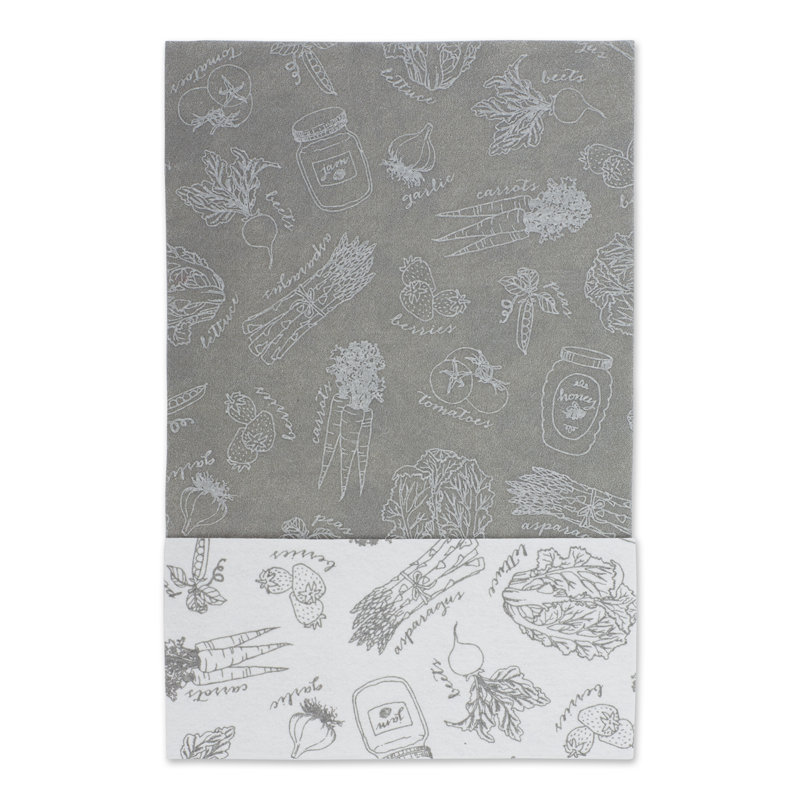 Addyline Market Print Fridge Liner, Grey