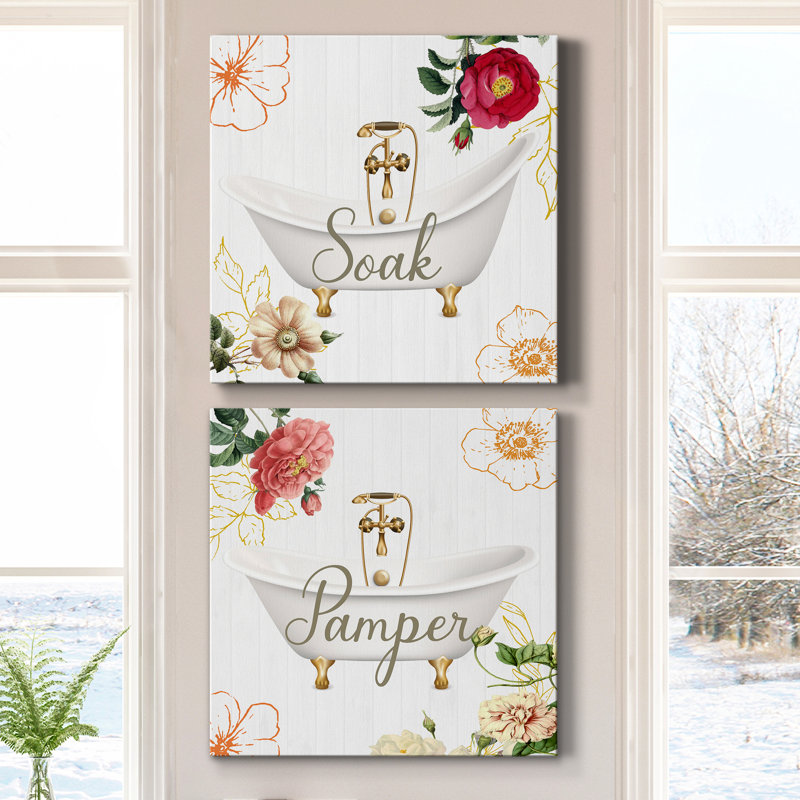 Soak - ensemble de 2 impressions, H 10 po x l 20 po x P 1 po, Toile tendue