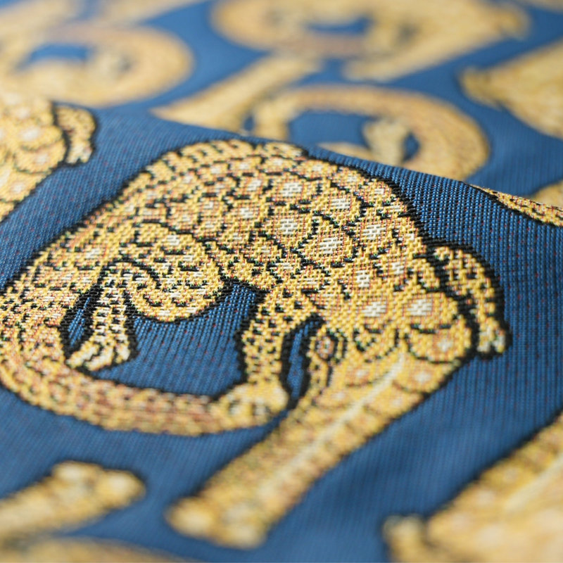 Croco Jacquard Fabric, Royal