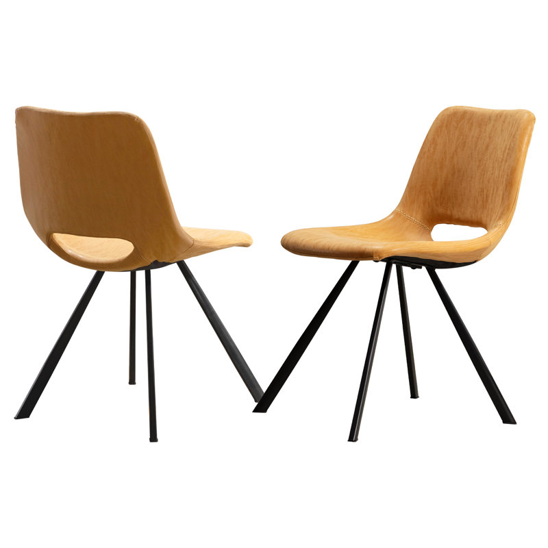 Chaucer Faux Leather Upholstered Dining Chair, Tan