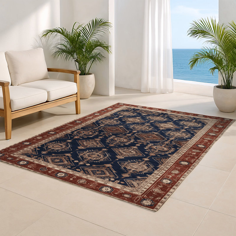 Tapis mauve intérieur et extérieur ArtDeco, Rectangulaire 8 pi x 10 pi
