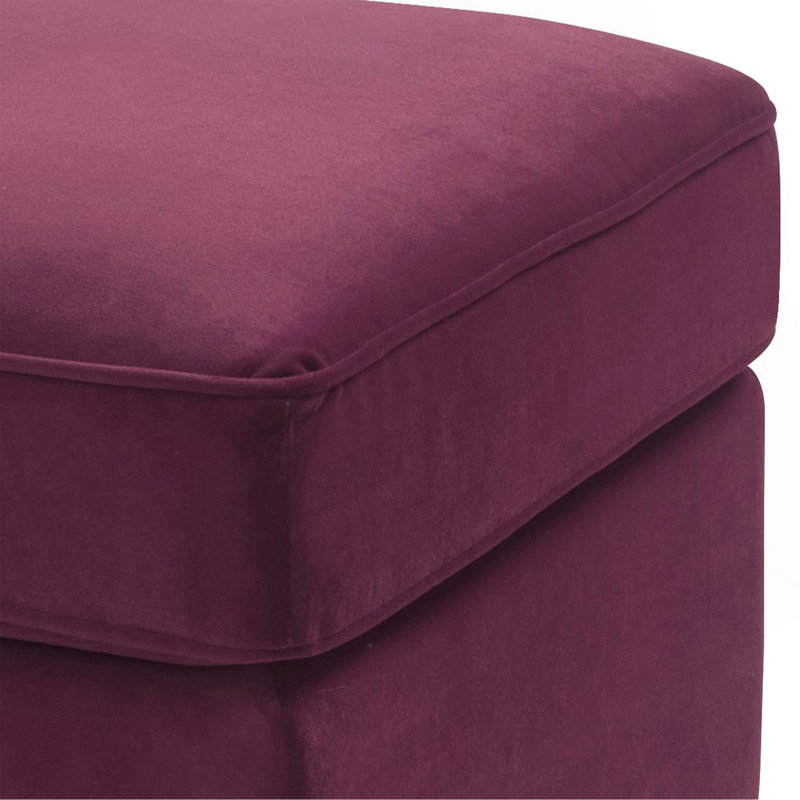 Accent Rectangle Ottoman（ONLY ONE OTTOMAN), Burgundy