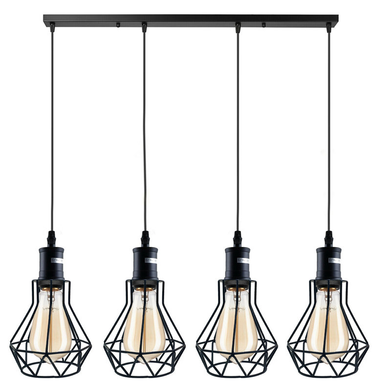 Houlton 4 - Light Black Kitchen Island Pendant