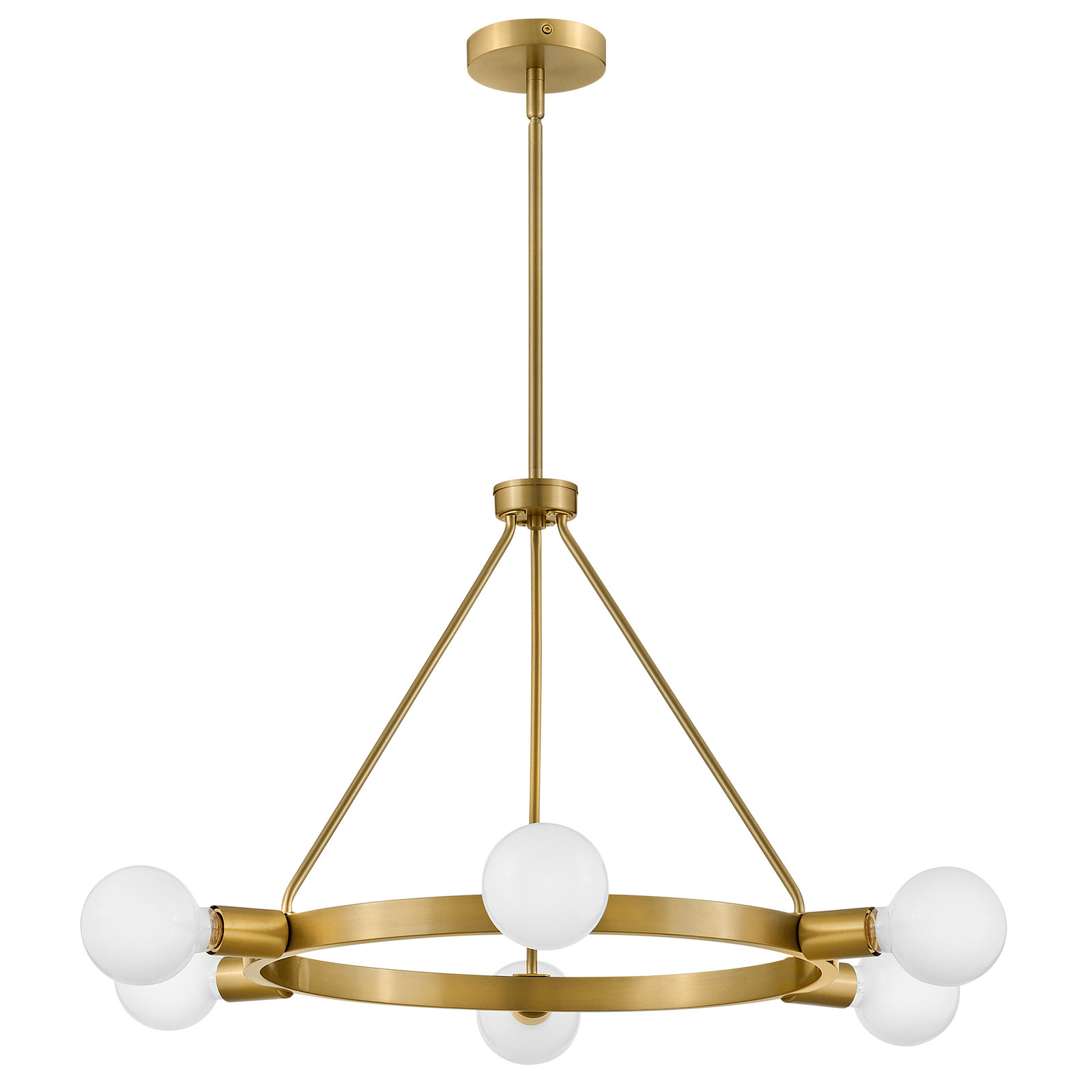 Chianti 6 - Light Chandelier, Lacquered Brass