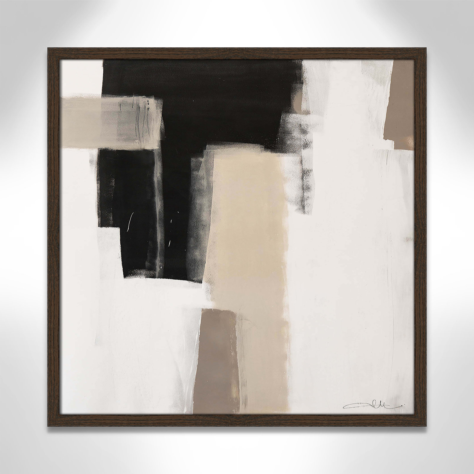 Earth Scapes I Print, 23.5" H x 23.5" W x 1.25" D, Walnut Slim Framed