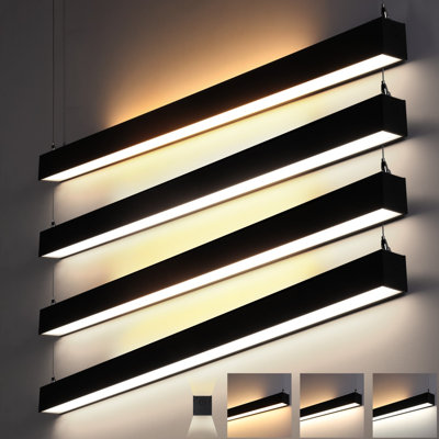 4" LED Suspension Linear Light, Up&Down Lighting for Office Living Room, 3K/4K/5K Selectable