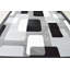 Tapis gris/noir tissé à la machine Ador