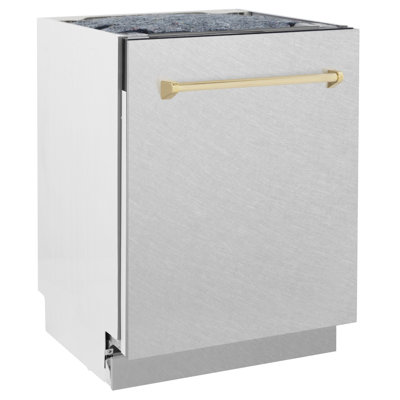 ZLINE Autograph Edition 24" Control Tall Tub Dishwasher in Fingerprint Resistant Stainless Steel, 51dBa