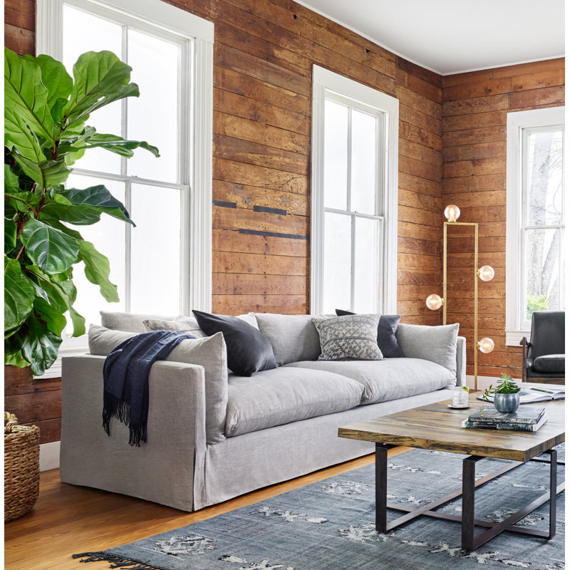 Habitat Sofa, Valley Nimbus Beige Linen, 96.5" W x 40" D x 30" H