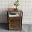 Halia 40cm W Iron Bedside Table