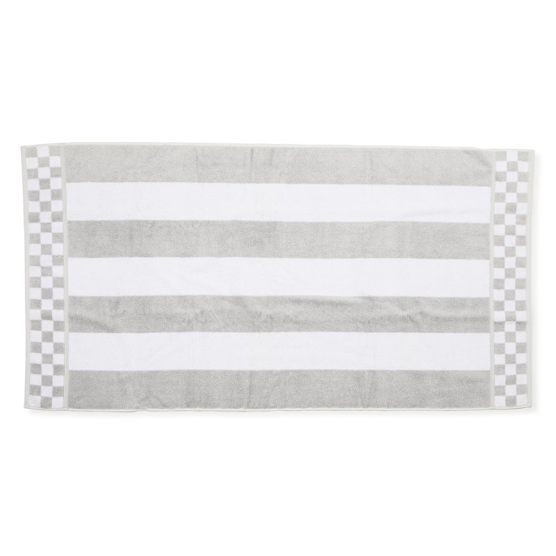 Plum Stripe Bath Towel, Silver/Gray/White