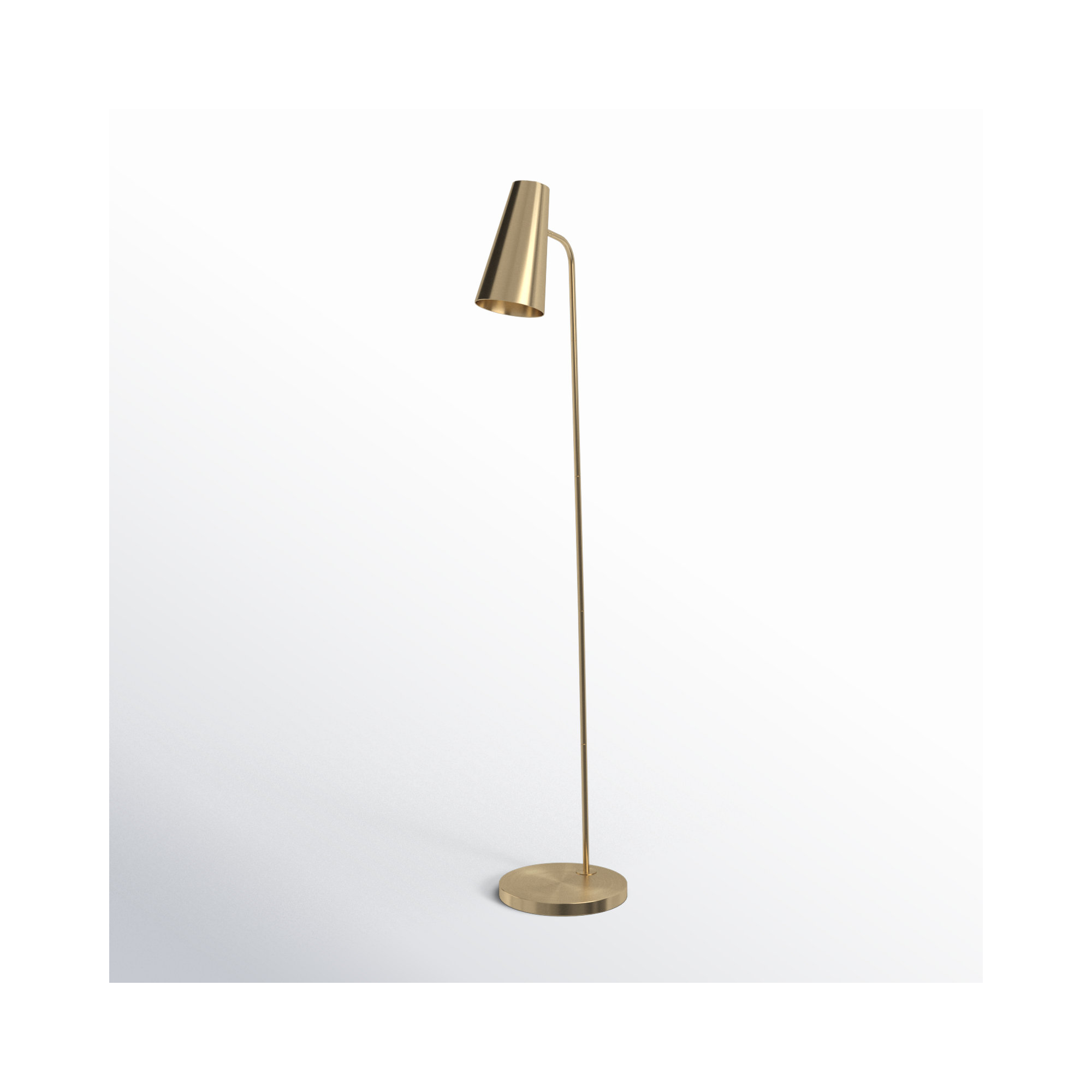 Kelt 66'' Floor Lamp, Brass