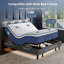 Lit réglable avec double matelas en mousse hybride de 12 po - zéro gravité, massage et télécommande sans fil, éclairage sous le lit-130447042