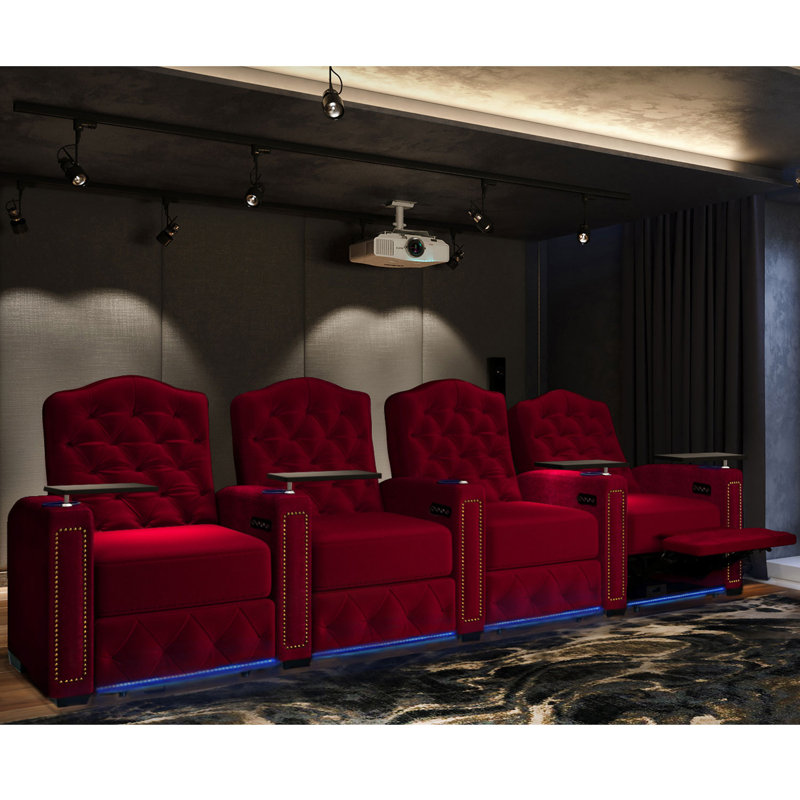 Sièges de rangée de cinéma maison hr (rangée de 4)