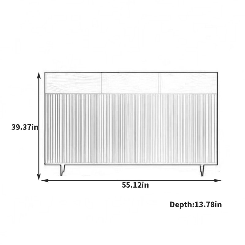 Wanaque, H 39,37 po x l 55,12 po x P 13,78 po
