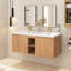 Ensemble de meuble-lavabo mural double avec plateau en résine 47,6 po Diemo