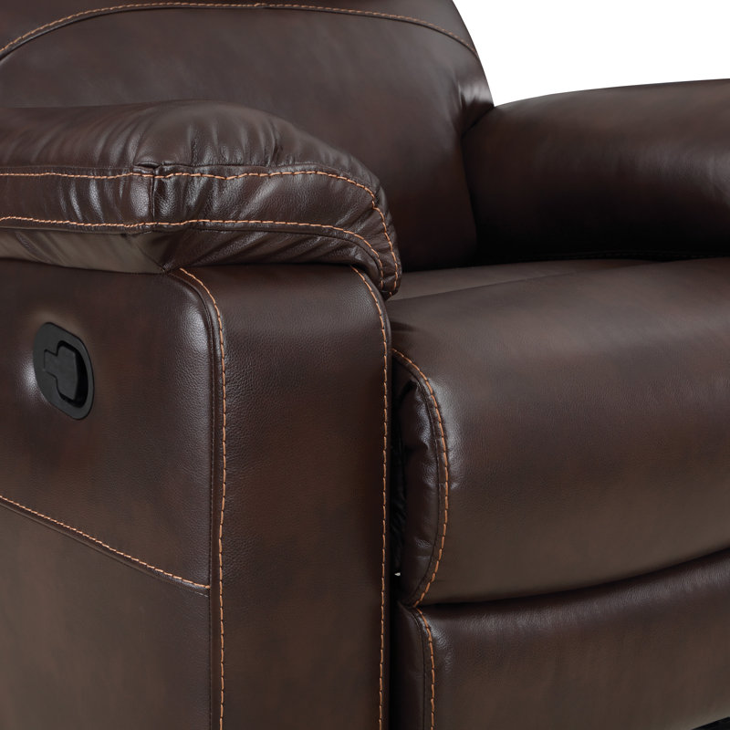 Bryson Faux Leather Recliner, Espresso