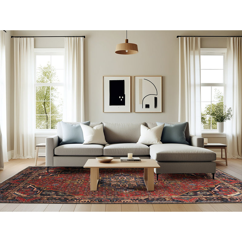 Oriental Indoor Rug, Rectangle 6' x 9'