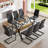 7-Piece Glass Top Dining Table Sets-852886371-852886376
