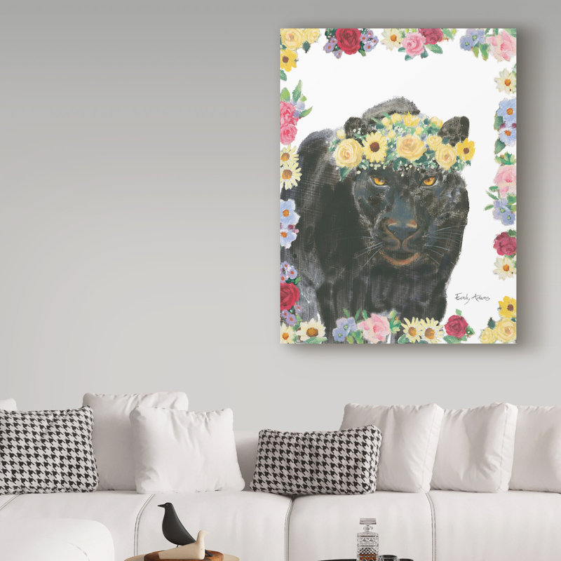 « fleur friends v », art sur toile, H 19 po x l 14 po x P 2 po