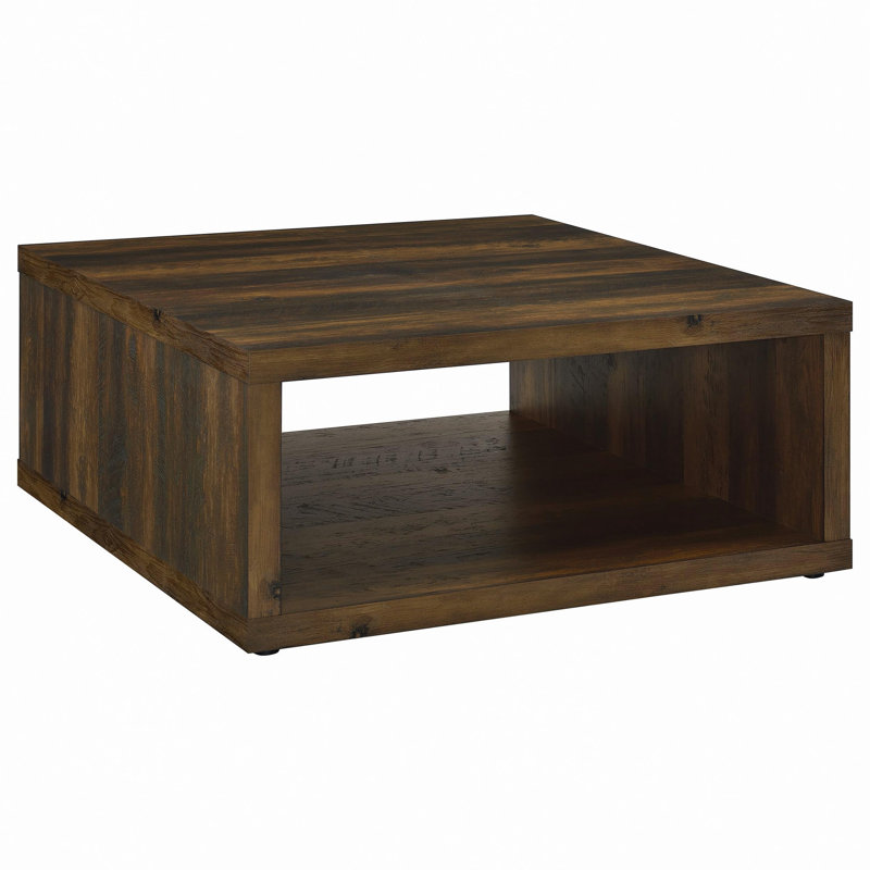 Table basse carrée en bois d'ingénierie Pine, Brun