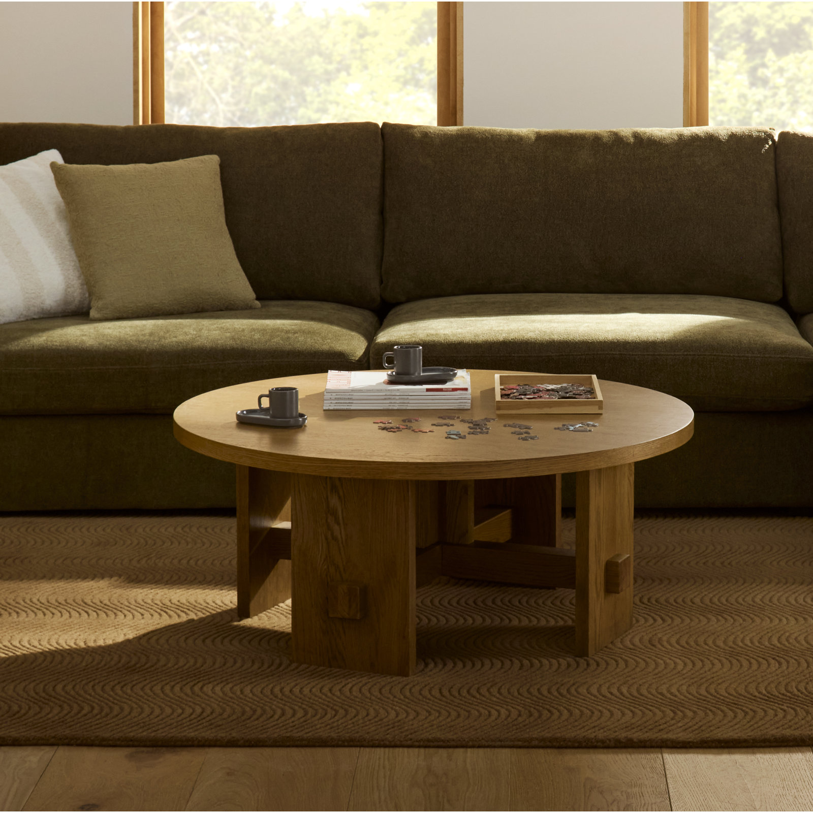 Santo 46" Coffee Table, 16" H x 38" L x 38" W
