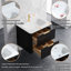 Meuble-lavabo suspendu de 91 cm (36 po) avec lavabo monobloc et fini noir mat