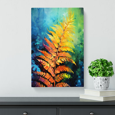 Fern Leaf Impressionism No.2 - Wrapped Canvas
