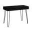 Bureau d'ordinateur pour bureau à domicile avec rangement intégré, 101,6 cm (40 po), stratifié noir, piètement en métal, style contemporain, 2 compartiments ouverts, pour bureau, pieds