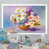 Toile blanche avec cadre photo