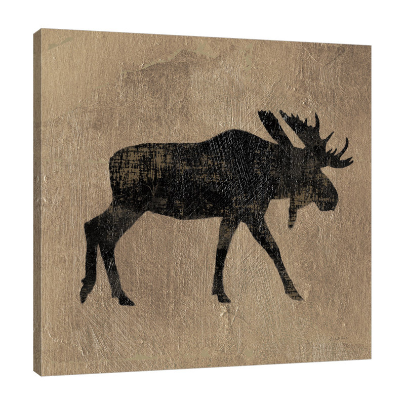 «Brown Lodge III» par James Wiens - peinture sur toile tendue, H 24 po x l 24 po x P 1,5 po