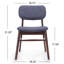 Ensemble de 2 chaises de salle à manger rembourrées Mid-Century avec structure en bois d'hévéa-524266245-524266246