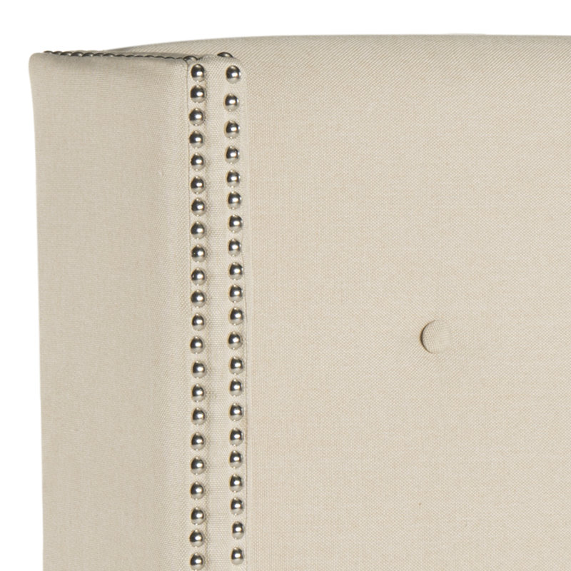 Burch Upholstered Headboard, Linen Parchment, Full