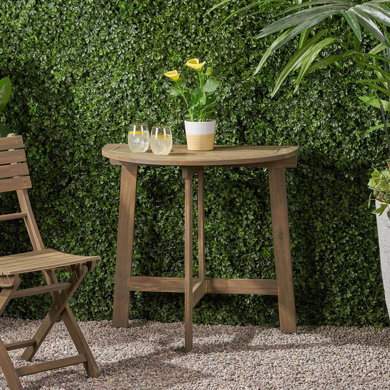 TABLE BISTRO WESTMONT DEMI-ROND, GRIS