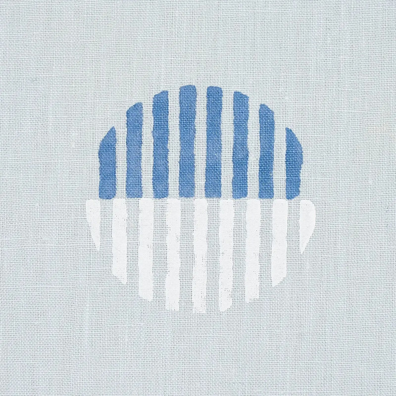 Tissu imprimé bloc Ando, Chambray