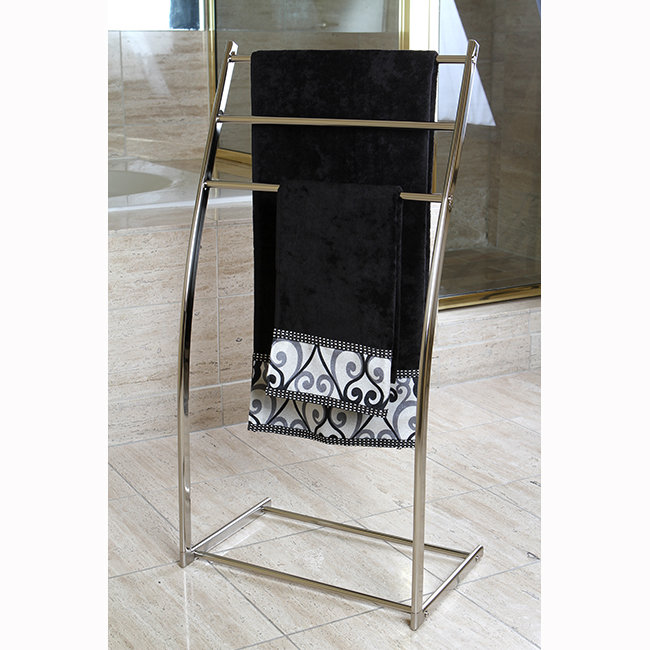 Porte-serviettes autoportant 3 barres Kingston Brass Edenscape, Nickel brossé