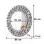 Crystal Round Flat Wall Mirror 86x86cm