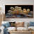 Toile avec cadre flottant brun