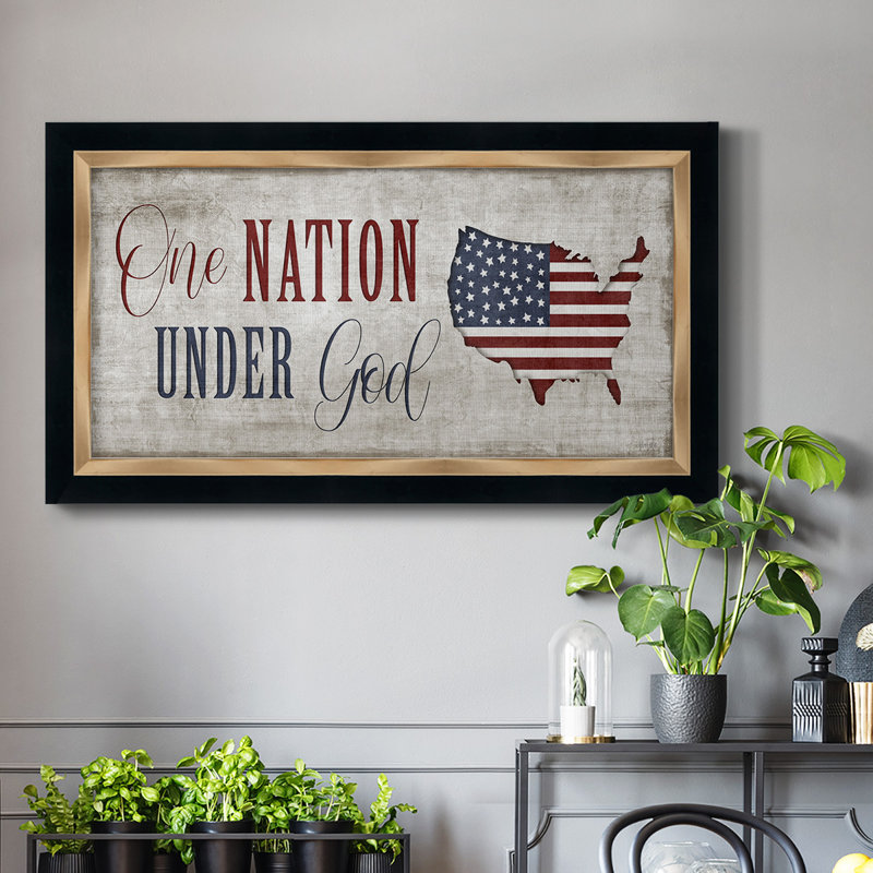 " One Nation Under God ", 25" H x 45" W x 1" D