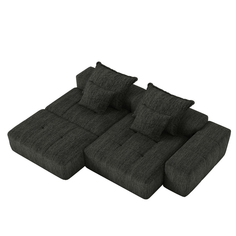 Canapé modulaire surdimensionné Modern, Noir