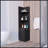 Black 2-Door Cabinet With 3 Corner Shelves