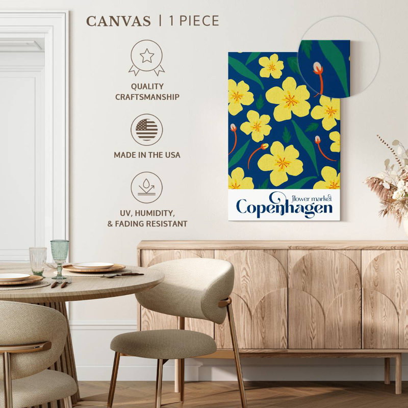 Harnek Copenhagen Flower Market Poster, 36" H x 24" W