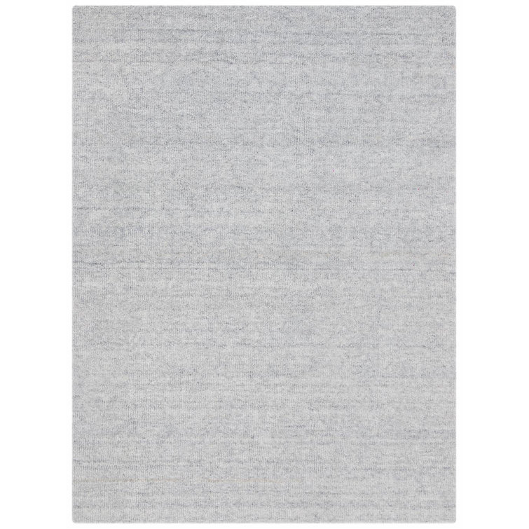 Puja Hand Loomed Area Rug in Light Gray