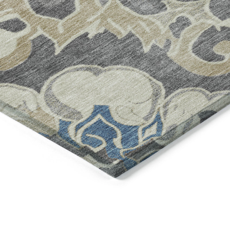 Tapis beige intérieur / extérieur lavable à la machine, Rectangle 10 pi x 14 pi